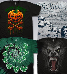Holiday T-Shirts, Tees, Tie-Dyes