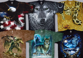 American Wildlife T-Shirts, Tees, Tie-Dyes