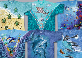 Aquatic T-Shirts, Tees, Tie-Dyes